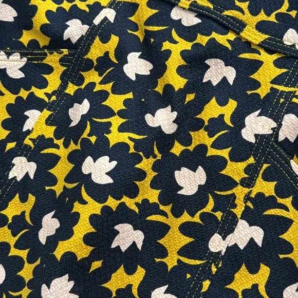 BODEN Louise Textured Midi Dress Tuscan Sun Bloom Stamp Print Size 4R - Picture 5 of 5